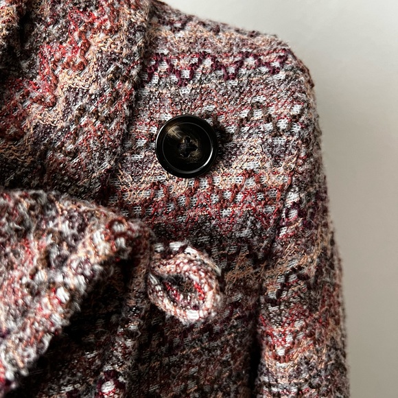 Greylin Zig zag asymmetrical cowl neck jacket from Anthropologie size xsmall - Picture 3 of 15